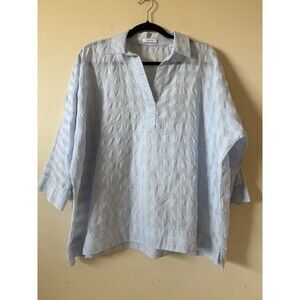 OPUS Cotton Blouse  FOMA  3/4 Sleeve Cropped Oversized  Top